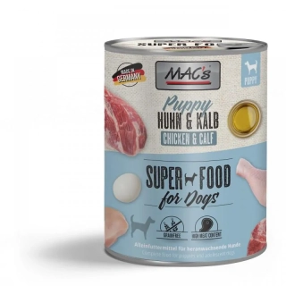 MAC's Dog konzerva pro štěňata telecí, drůbeží 400 g