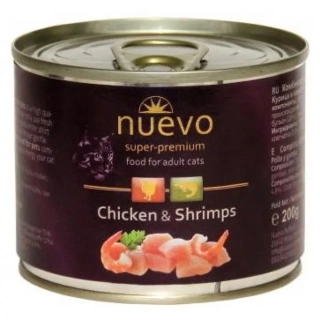 Nuevo kočka adult kuře a krevety konz. 200g