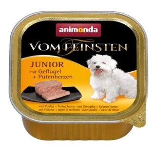 AAnimonda Junior paštika pro štěňata drůbeží a krůtí srdce 150 g