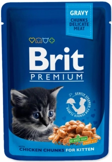 Brit Premium Cat kapsička pro koťata s kuřecími kousky 100 g