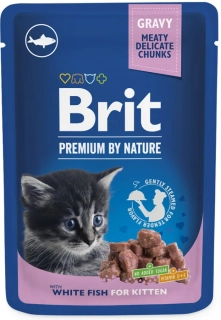 Brit Premium Cat kapsička pro koťata s bílou rybou 100 g