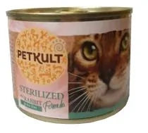 Petkult Cat Sterilised konzerva pro kočky s králíkem 185 g