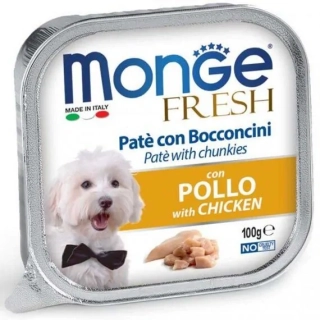 Monge Fresh paštika a kousky pro psy kuřecí 100 g