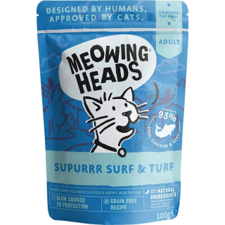 Meowing Heads Surf & Turf kapsička pro kočky 100 g