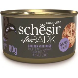 Schesir After Dark Wholefood konzerva pro kočky s kuřetem a kachnou 80 g