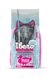 Ibero Cold Pressed Dog Junior Medium/Large granule pro štěňata kachna 12 kg