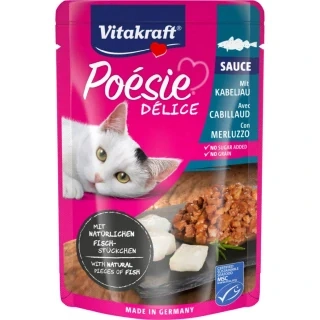 Vitakraft Cat Poésie Déli Sauce kapsička pro kočky treska 85 g