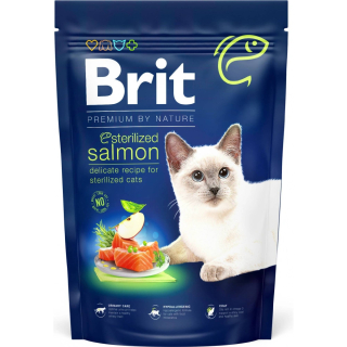 Brit Premium by Nature Cat Sterilised losos granule pro kastrované kočky 1,5 kg