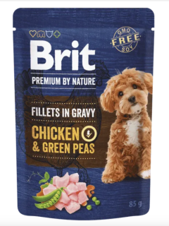 Brit Premium by Nature kapsička pro psy kuřecí se zeleným hráškem v omáčce 85 g