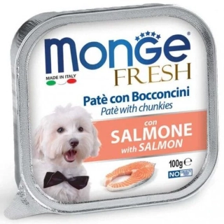 Monge Fresh paštika a kousky pro psy losos 100 g