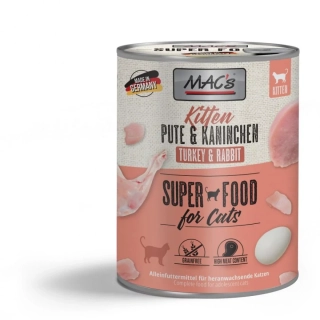 MAC's Cat Kitten konzerva pro koťata s krůtou a králíkem 400 g