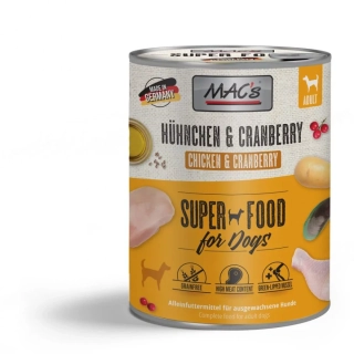MAC's Dog konzerva pro psy kuře, brusinka 400 g