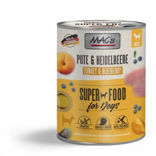 MAC's Dog konzerva pro psy krůta, borůvka 400 g