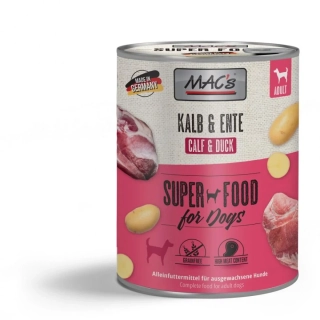 MAC's Dog konzerva pro psy telecí, kachna 400 g