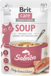 Brit Care Cat polévka pro kočky s lososem 75 g