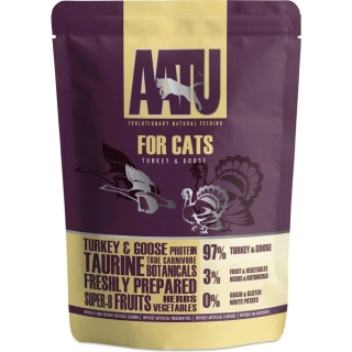 AATU Cat kapsička pro kočky krůta a husa 85 g