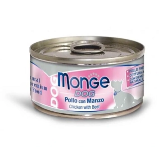 Monge Dog Natural konzerva pro psy kuřecí maso, hovězí 95 g