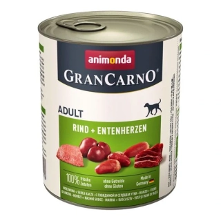 Animonda GranCarno Adult konzerva pro psy hovězí, kachní srdce 800 g