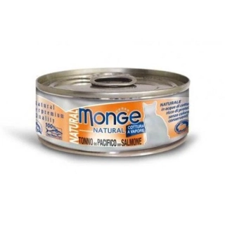 Monge Natural konzerva pro kočky s tuňákem a lososem 80 g