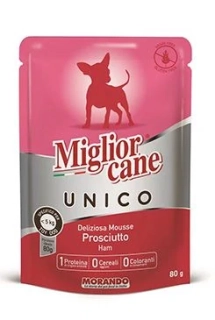 Morando Miglior Cane Unico Mini kapsička pro psy šunka 80 g