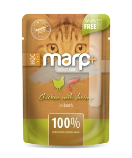 Marp Holistic Plus kapsička pro kočky s kuřetem a krevetami ve vývaru 55 g