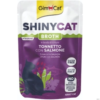 GimCat ShinyCat kapsička pro kočky tuňák s lososem ve vývaru 70 g