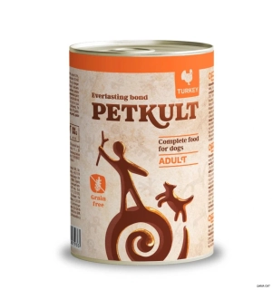 Petkult Adult konzerva pro psy krocan 400 g
