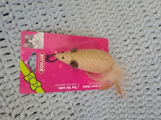 Hračka kočka myš 9cm textil Zolux