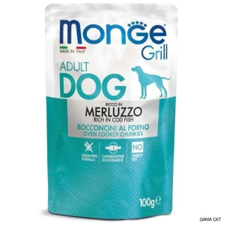 Monge Grill kapsička pro psy treska 100 g