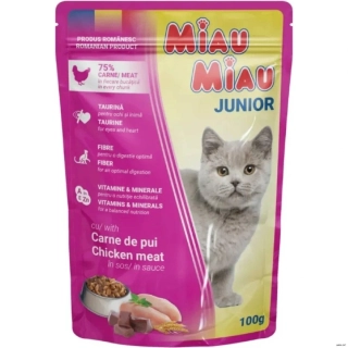 Miau Miau kapsička pro koťata kuře 100 g