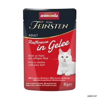 Animonda Vom Feinsten Raffinesse in Jelly kapsička pro kočky kuře a hovězí 85 g