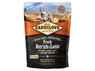 Carnilove Dog Fresh granule pro psy malé plemeno pštros a jehněčí 1,5 kg