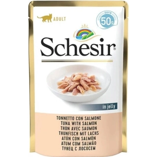 Schesir Cat kapsička pro kočky Adult tuňák a losos 50 g