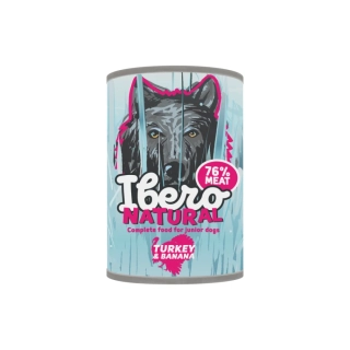 Ibero Complete LG Junior konzerva pro štěňata krůta, banán 400 g