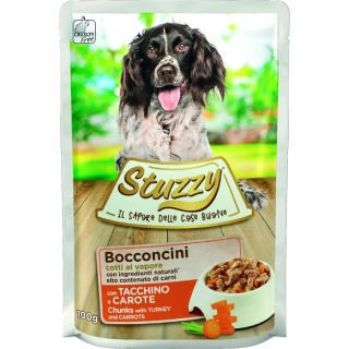 Stuzzy Dog Adult kapsička pro psy kousky krůtího masa 100 g