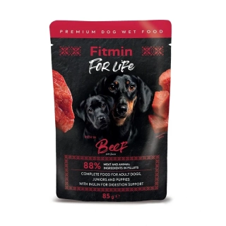 Fitmin For Life kapsička pro psy hovězí s inulinem 85 g