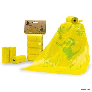 PetBuddy sáčky na exkrementy CITRON 4 role/ á 20 sáčků s potiskem a vůní
