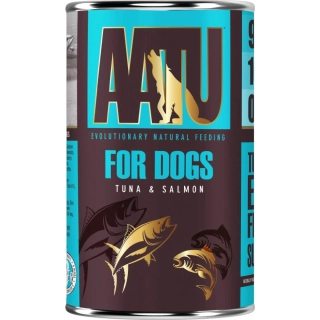 AATU Dog konzerva pro psy tuňák, losos 400 g