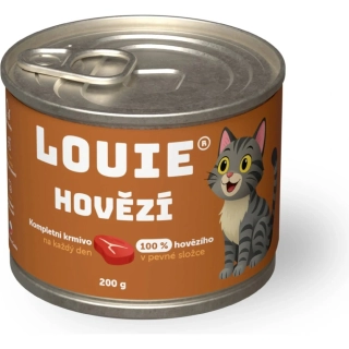 Louie Cat konzerva pro kočky s hovězím a prebiotiky 200 g