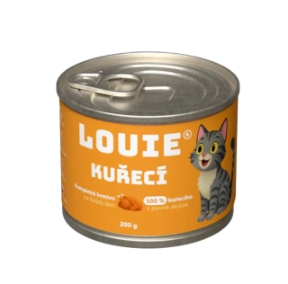 Louie Cat konzerva pro kočky s kuřecím a prebiotiky 200 g