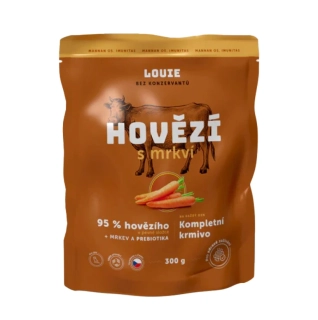 Louie Dog kapsička pro psy hovězí s mrkví 300 g