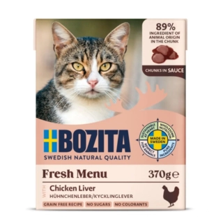 Bozita Cat kousky v omáčce s kuřecími játry pro kočky tetrapak 370 g