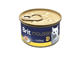Brit Premium by Nature Cat Mousse konzerva pro kočky krůta 85 g 