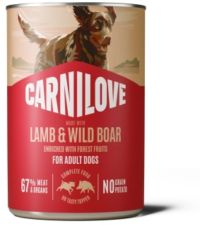 Carnilove Wild Meat konzerva pro psy jehně, divočák 400 g