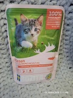 Bozita Cat Kitten kousky v omáčce s lososem kapsička pro koťata 85 g
