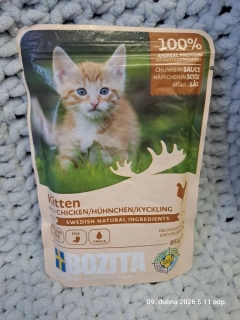 Bozita Cat Kitten kousky v omáčce s kuřecím kapsička pro koťata 85 g