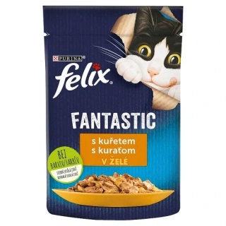 Felix Fantastic kapsička pro kočky kuře v želé 85 g