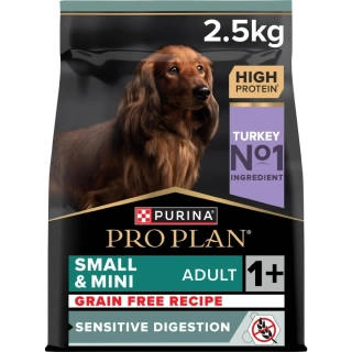 Pro Plan Small & Mini Adult Sensitive Digestion Grain Free granule pro psa  krůta 2,5 kg