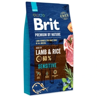 Brit Premium by Nature Sensitive granule pro psy jehněčí 8 kg