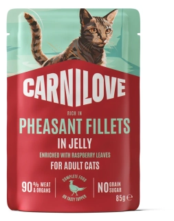 Carnilove  Cat pouch jelly rich in pheasant enriched with raspberry leaves 85 g